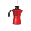 Kersthanger koffiemaker - rood - 10.5x8x5 cm